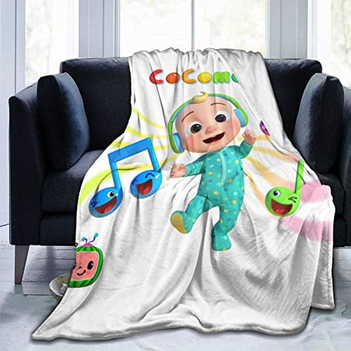 Small for Kids 50 x40 LOVE YOU Cocomelon Fleece Blanket Ultra-Soft Micro for Couch Or Bed Warm Living Room Throw Blanket